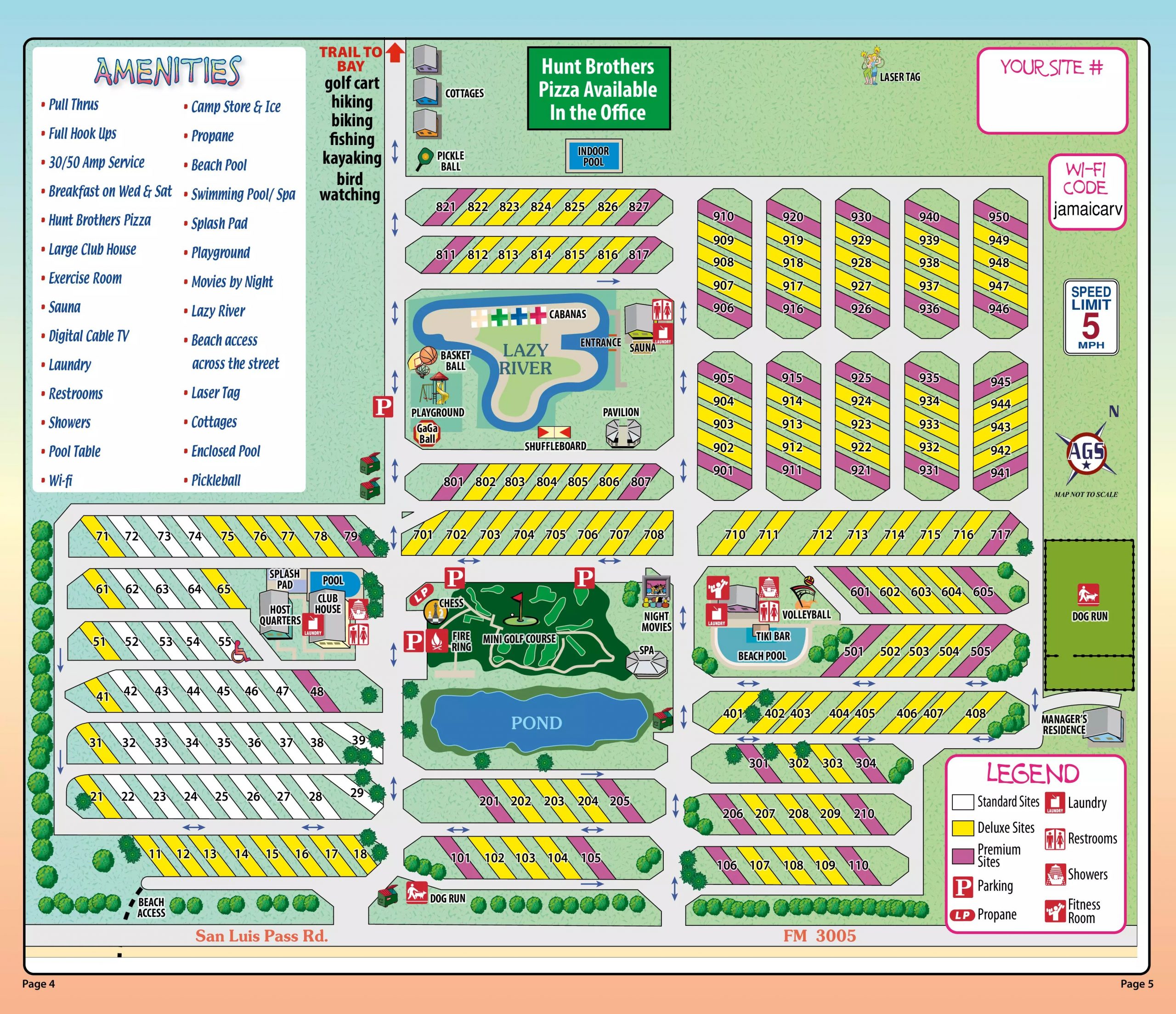 Jamaica Beach Rv Park Map